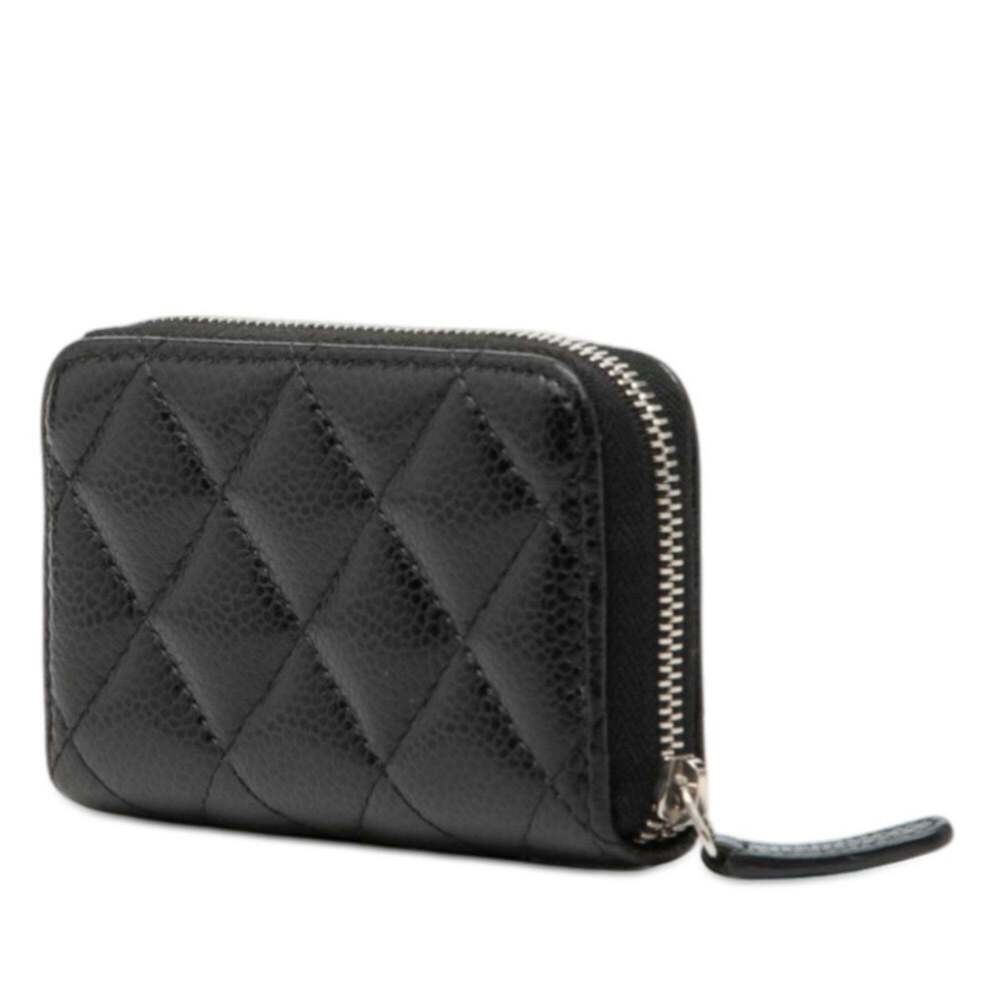 CHANEL Authentic Black Caviar Leather Logo Wallet - Picture 2 of 6